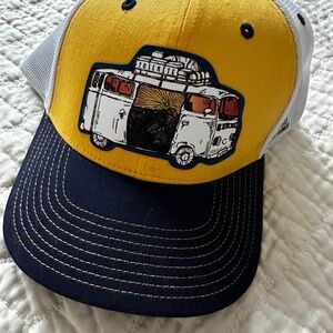 Wild Tribute Yellow and Blue Van Westy Westfalia Camper Hat